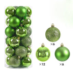 24Pcs 3/4/6CM Christmas Balls Big Ball Christmas Tree Pendant Ornaments for Party Decor 2025 New Year Navidad Gifts Accessory