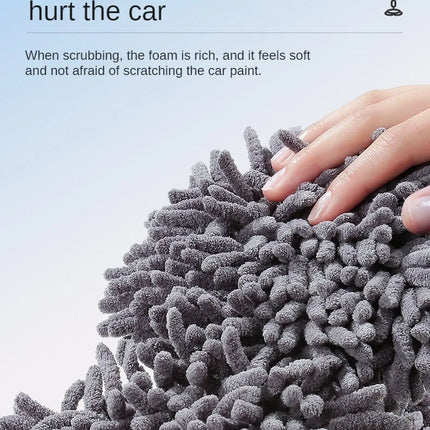 Car Washer Mop Foam Wash Brush Double Brush Head Roof Window Cleaning Maintenance Three-Section Telescopic Mop Car Accessories