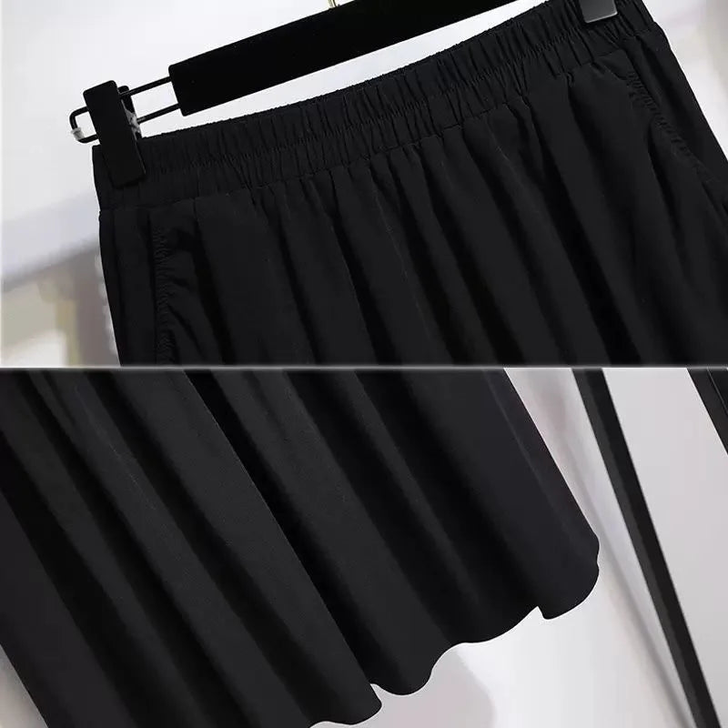 Pokect Solid Color High Waist Women Skirts Summer Autumn Black Casual A Line Pleats New Daily Wear Women Skirts