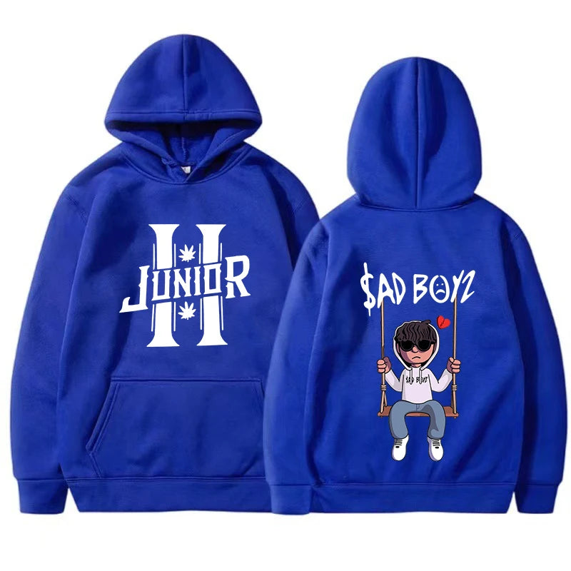 Spring Men's Hoodies Junior H Sad Boys Harajuku Girls Hip Hop Pullover Fancy Music Gift Casual Loose Comfortable Sweatshirt