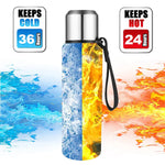 UPORS Large Capacity Stainless Steel Thermos Portable Vacuum Flask Insulated Tumbler with Rope Thermo Bottle 500/700/1000/1500ml