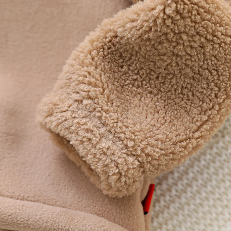 IYEAL Children's  Jacket Coat  Autumn Winter Warm Fleece Outerwear Boys Clothing Fleece Thickened Boy Clothes 4  8 to 10 years