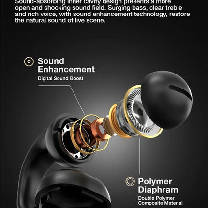 Earring Wireless Earbuds Bluetooth 5.3 Earphone Open Ear Headphones Air Conduction for Sport Running Painless Wearing Headset