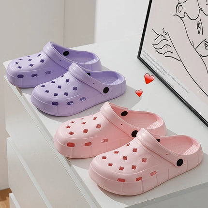 Clogs Women Sandals Summer Casual EVA Lightweight Outdoor Women's Shoes Anti Slip Thick Sole Beach Slides Couple Garden Shoes