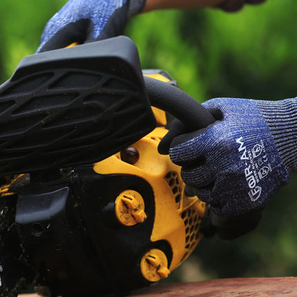 Level 5 Cut-Resistant Gloves, Firm Non-Slip Grip, Heavy Duty Work, Durable & Breathable Nitrile Foam Coated, Touchscreen