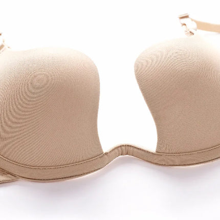 Push Up Bras Backless Women's Bra Low Cut Sexy Gather Brassiere Open Back Wedding Underwear Invisible Seamless Deep V Lingerie