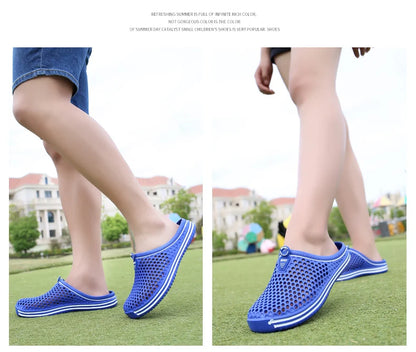 YRZL Men Summer Shoes Sandals Men's Holes Sandals Hollow Breathable Flip Flops Clogs Shoes Fashion Beach Slippers Big Size 45