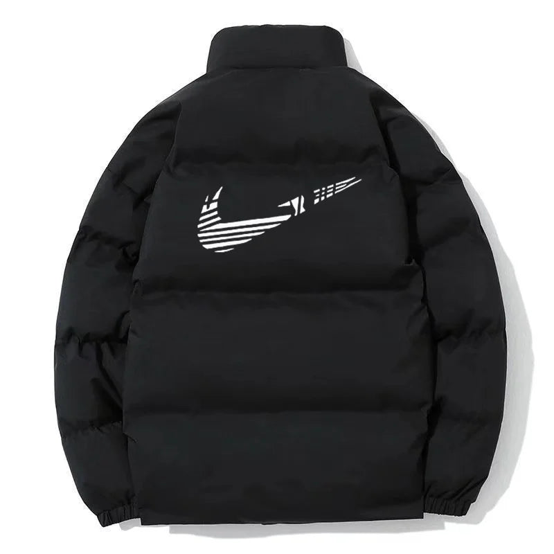 2024 new winter jacket men's standing collar warm cotton clothing street fashion casual jacket men's parka coat camping essentia