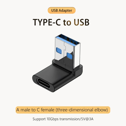 NNBILI 5A Type-C OTG Adapter 240W Fast Charging Data Converter USB4.0 40Gbps Support 8K 60Hz USB C 90/180 Degree Elbow Adapter