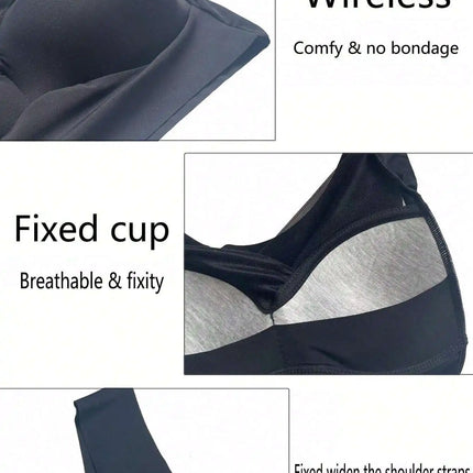5PCS/Set Women Sexy Bras Full Cup Sports Top Soft Seamless Brassiere Lace Sexy Lingerie V Neck Intimates Underwear Plus Size Bra