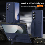 Luxury Wristband Invisible Bracket Case for Samsung Galaxy Z Fold 6 5 4 3 7 fold6 Hand Wrist Strap Folding Stand Silicone Cover