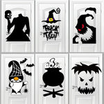 Halloween Decoration,DIY Felt Cloth Stickers for Home,Devil,Witch Hat,Glass Window Stickers, Halloween Party Door Stickers