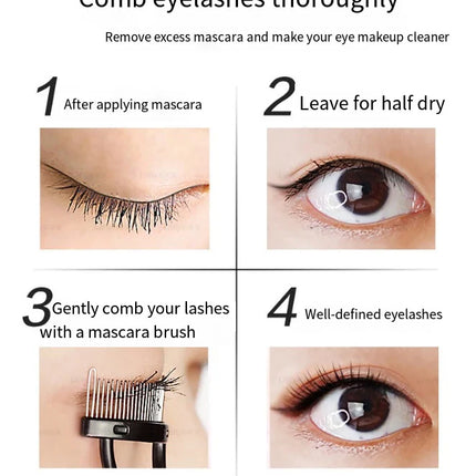 Eyelash Separator Metal Teeth Straight Eyelash Curler Beauty Makeup Stainless Eyelash Brush Comb Mascara Curl Makeup Tool