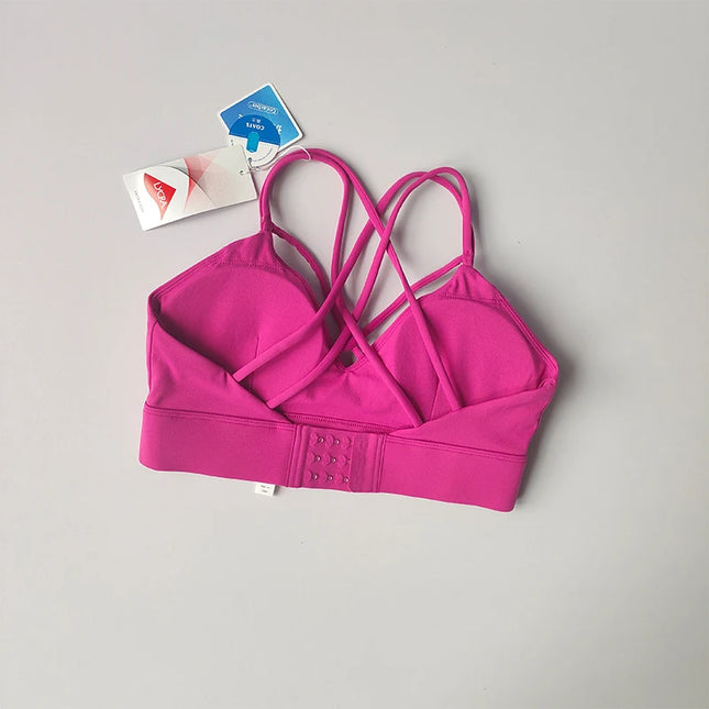 Women's Summer Shockproof Bra Beautiful Back and Sports Anti Sagging Running External Wear Training Fitness Yoga Tank Top Bra
