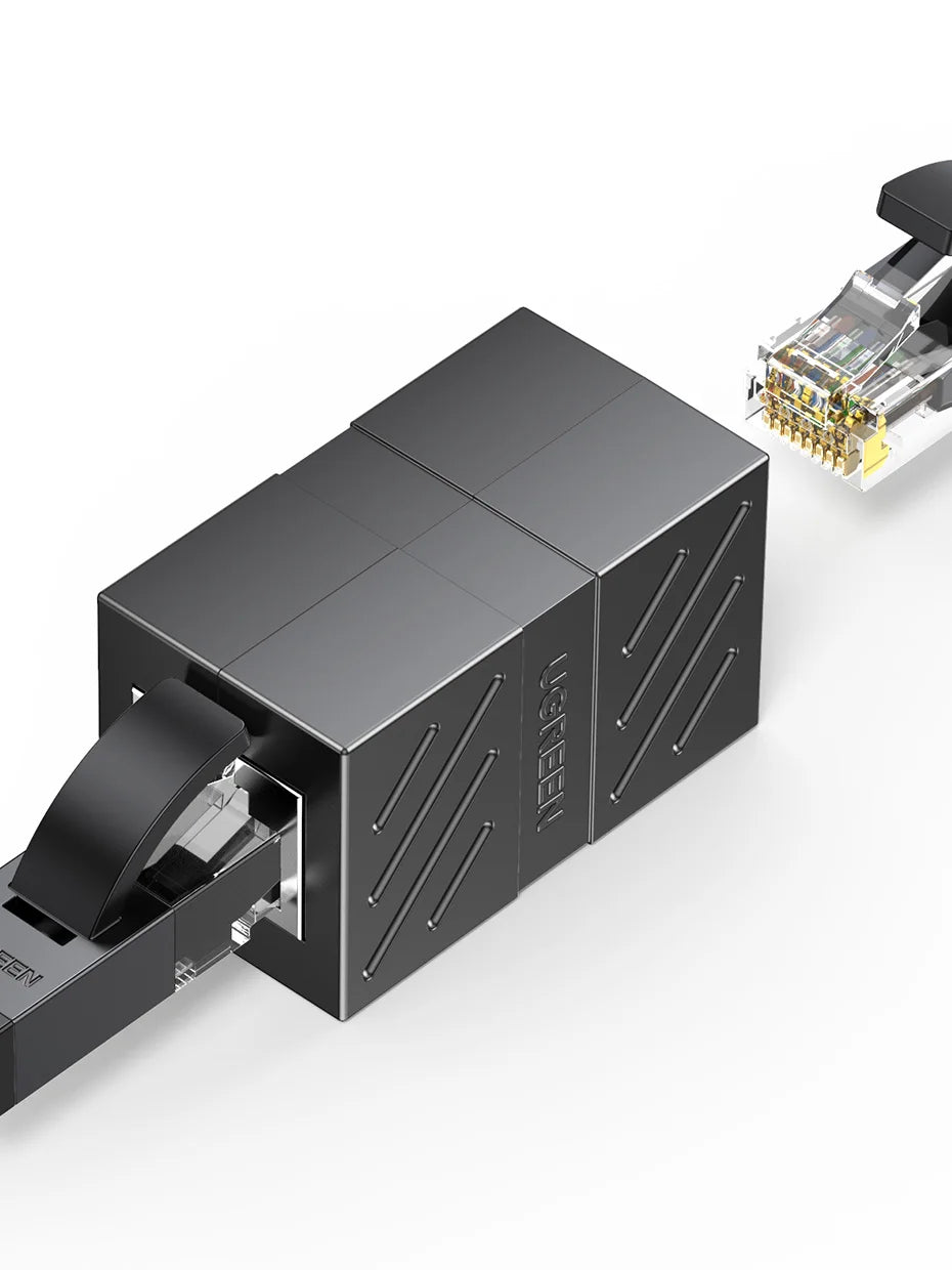 UGREEN RJ45 Connector Network Ethernet Extender Extension for Cat7 Cat6 Cat5e Ethernet Cable Adapter Gigabit Female to Female
