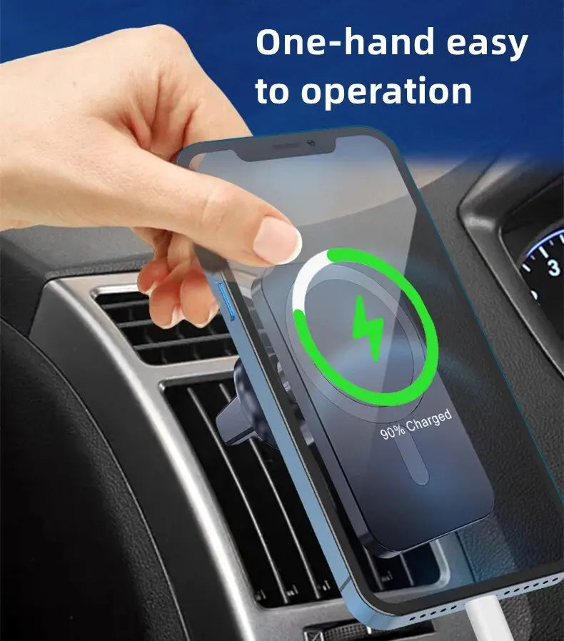 30W Magnetic Car Wireless Charger For iPhone