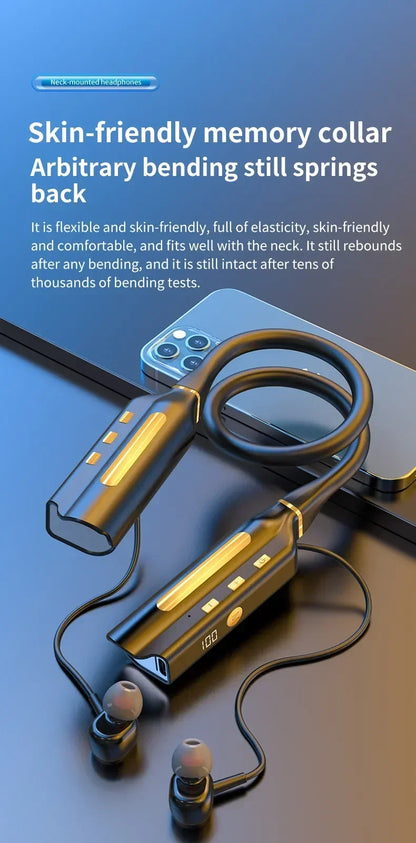 10000Hours Playback Wireless Headphones Neckband Earphone Bluetooth Bass Headset Sports Waterproof Earplugs Can Be As Power Bank