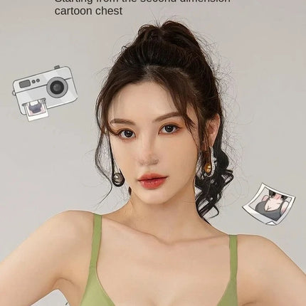 Flat Chest Solution Bra for Women Thickened Push Up Cups No Steel Ring Seamless Invisible Lift Small Chest Enhancement B C Cup