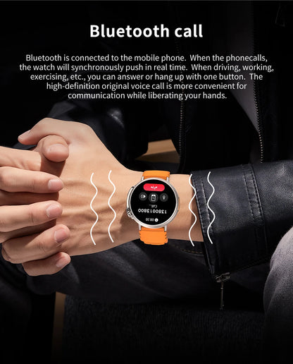 1.52 inch Bluetooth Call Smart Watch Men Sports Fitness Tracker Heart Rate Monitor Music Playback Smartwatch For Android IOS
