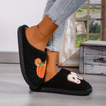Pumpkin Casual Slippers Women Home Halloween Designer Shoes Funny Autumn Winter Fluffy Indoor Fashion Plush Footwear 2025 Warm