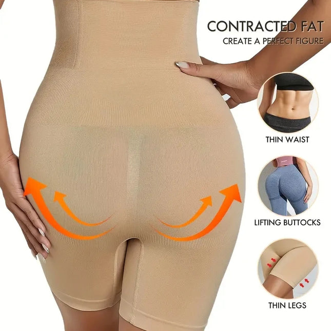 High Waist Shaping Boyshort Panties, Tummy Control Butt Lifting Slim Shorts, Women's Underwear & Shapewear