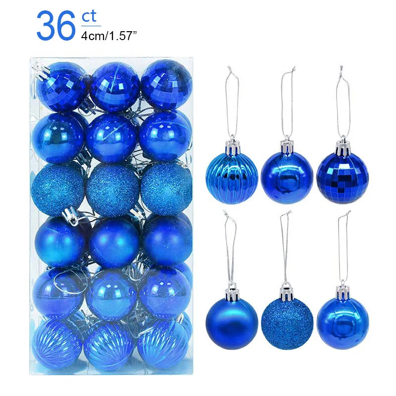 1box Christmas Balls Christmas Tree Ornaments Ball Xmas Hanging Tree Pendants Home Party Decor 2026 New Year Gift Noel Navidad