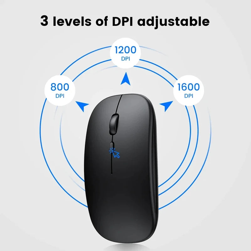 Xiaomi 2.4GHz Bluetooth Mouse Wireless USB Rechargeable Silence Ergonomics Double Model Mini Portable DPI Readjustable Keyboards