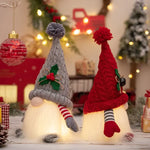 1~4pcs 2024 Christmas Doll Elf Knitted Gnome with Led Night Light Christmas Decorations for Home Xmas Navidad New Year 2025 Gift