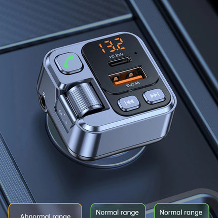 Car Bluetooth Receiver USB U Disk Read PD20w Fast Charging Digital Display Car Mobile Phone Adapter FM Transmiter For Cellphones