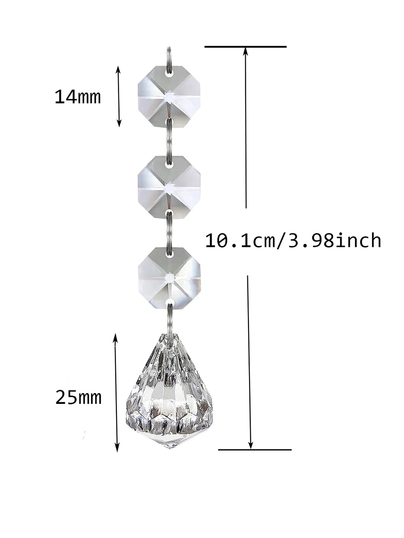 5PCS Acrylic Ornament DIY Home Decoration Party Decoration Supplies Christmas Tree Ornament Table Lamp Chandelier Pendant