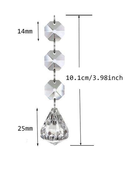 5PCS Acrylic Ornament DIY Home Decoration Party Decoration Supplies Christmas Tree Ornament Table Lamp Chandelier Pendant