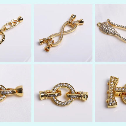 18K Gold Plated Separators For Bead,Spacers Beads For Jewelry Making,Brass Metal Round Beads,DIY Bracelets/Necklace Accessories