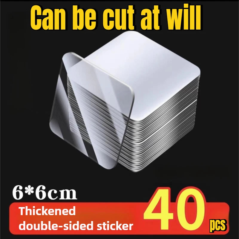 300Pcs Double Sided Adhesive Tape Nano Reusable Super Strong Transparent Wall Stickers WaterProof Widely Used Wall Mount Sticker