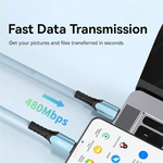 NNBILI 240W USB C Cable Power Wire QC4.0 for MacBook Samsung iPhone 15 16 USB C to C PD Cable 48V5A Fast Charging Type C Cable