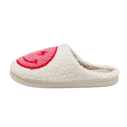 Lightning Smile Face Slippers Women Super Cute Slippers House Funny Bedroom Footwear Winter Fluffy Slides for Home Shoes