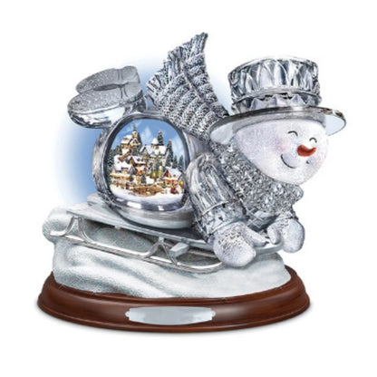 Christmas Tree Rotating Sculpture Train Decorations Paste Window  Stickers
