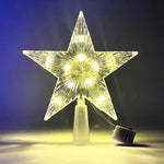 15cm Christmas Decoration Glowing Tree Topper Glitter Shining Star Xmas Tree Ornaments for Home Decor Navidad New Year 2026 Gift