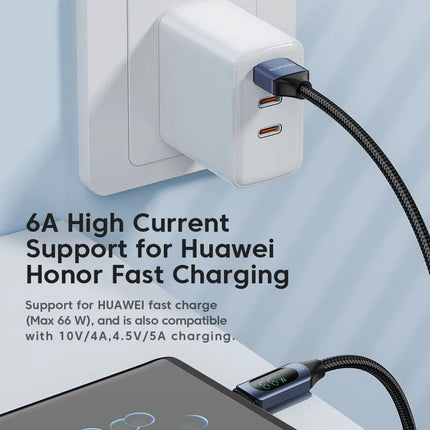 Toocki USB Type C Cable 66W Fast Charging Charger USB A to USB C Display Cable For IPhone 15 Xiaomi POCO F3 Realme Macbook iPad