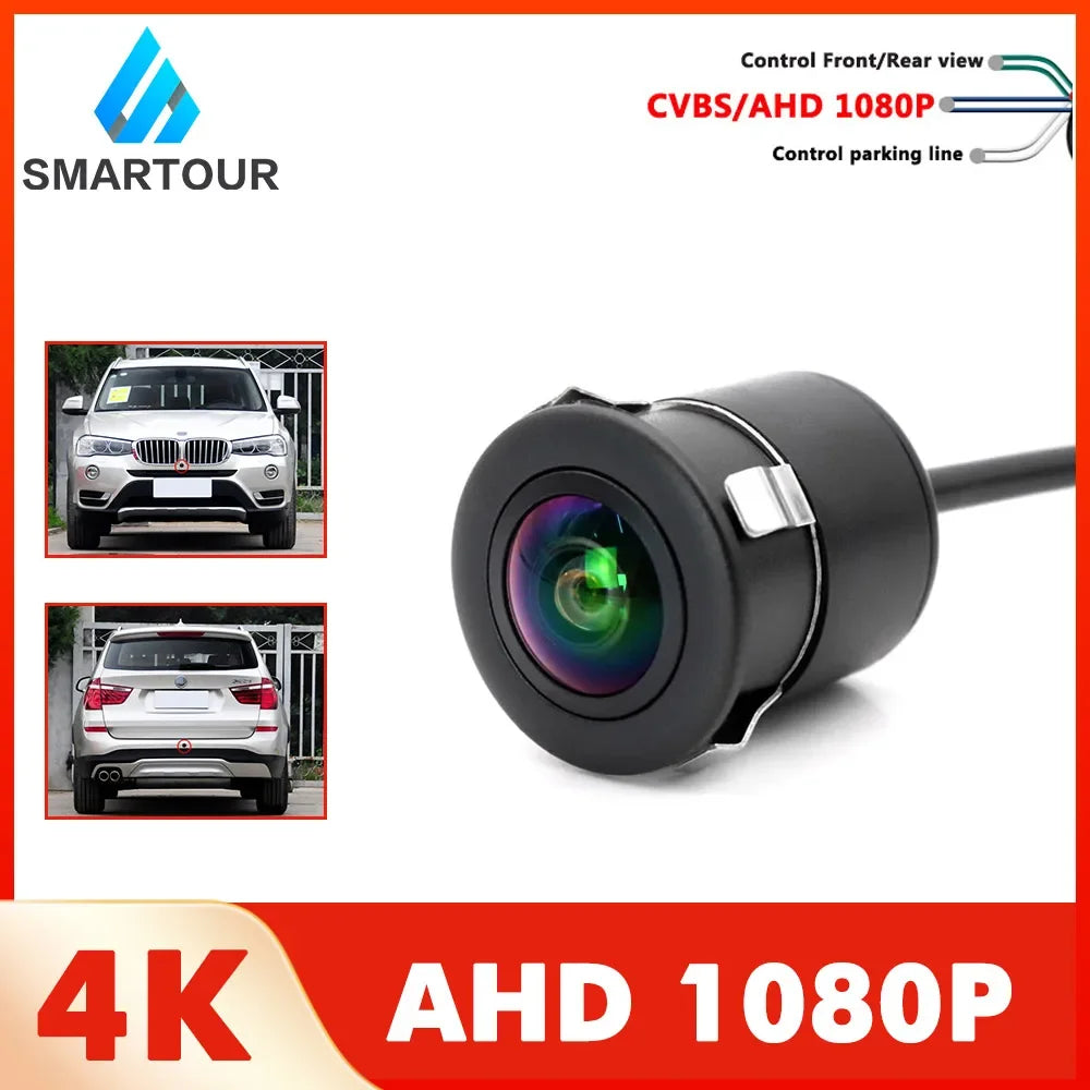 Smartour AHD 1080P Car Rear View Camera Universal Punching 18.5MM CCD 180 Degree HD Night Vision Reversing Parking Camera