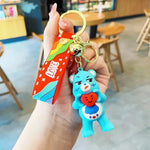 Cartoon Care Bears Movie Ii: A New Generation Popular Accessories, Love Bear Doll Keychains Couple Pendants Halloween Gift