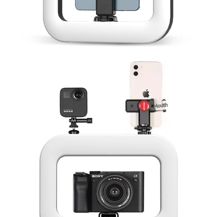 New Handheld Ring LED Rechargeable Fill light Portable Mobile Phone Live Broadcast Photography Desktop Rabbit Cage Selfie Light