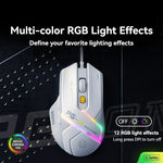 Inphic Pg1 Wired Mouse Gaming Mouse RGB Light Emitting   Macro Programming 12800DPI  6 Keys Computer Mouse For Office Home