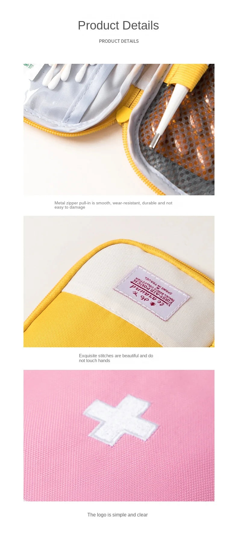 3 Pcs/set Portable Medical Storage Bag Camping Emergency First Aid Kit Organizer Home Outdoor Travel Bag