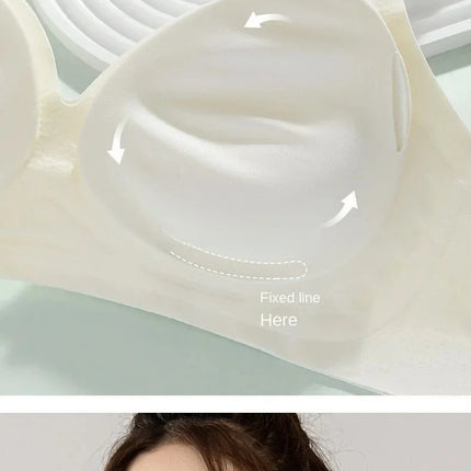 Flat Chest Solution Bra for Women Thickened Push Up Cups No Steel Ring Seamless Invisible Lift Small Chest Enhancement B C Cup