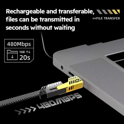 4-in-1 USB C Charging Cable TypeC Lightning Connector Nylon Braided PD 65W 27W Fast Charging for iPhone Samsung Xiaomi Android