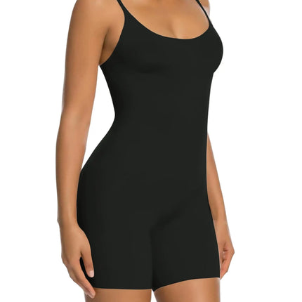 Pop Closets Upgrade Fabric Bodysuit Shapers Spandex Compress Elastic Body Shaper Suits Open Crotch Compression Smooth Shapewear