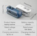 Mini Bag Sealer – USB Rechargeable Snack Packaging Sealer with Built-In Magnet | Portable Handheld Heat Sealing Machine for Chips, Cookies & Food Storage