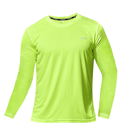 Summer Ice Silk Long Sleeve T-Shirt Men 2023 New Quick Dry Breathable Air Conditioning Outdoor Sun Protection Running Outer Wear
