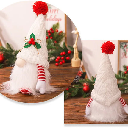 1~4pcs 2024 Christmas Doll Elf Knitted Gnome with Led Night Light Christmas Decorations for Home Xmas Navidad New Year 2025 Gift
