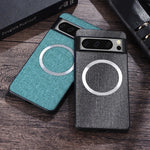 for Magsafe Fabric Cloth Case for Google Pixel 9 8 7 6 Pro XL 7A 8A 6A Magnetic Wireless Charging Slim Cover for Pixel 9Pro 8Pro